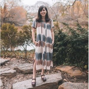 COTTON IKAT WAVERLY MIDI DRESS